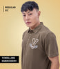 Auraa Vintage Vanguard - Textured Polo (Brown)