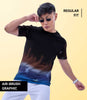 Auraa Stardust - Airbrush Gradient Graphic T-Shirt (Black)