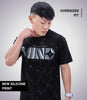 Auraa Flow Mind - 3D Silicone Print & Silver Splatter Oversized T-Shirt