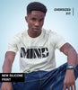 Auraa Flow Mind - 3D Silicone Print & Silver Splatter Oversized T-Shirt
