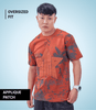 Auraa Apex Star - Oversized Graphic T-Shirt (Orange)