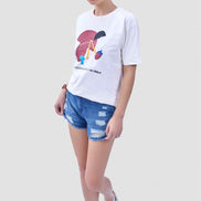 Auraa Limitless - 3D Textured Graphic Round Neck T-Shirt (Off-White)