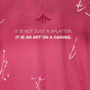 Auraa Urban Canvas - Abstract Paint Splatter Oversized T-Shirt (Pink)