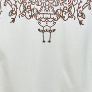 Auraa Crown - Puff Print Oversized Round Neck T-Shirt (Off-White)