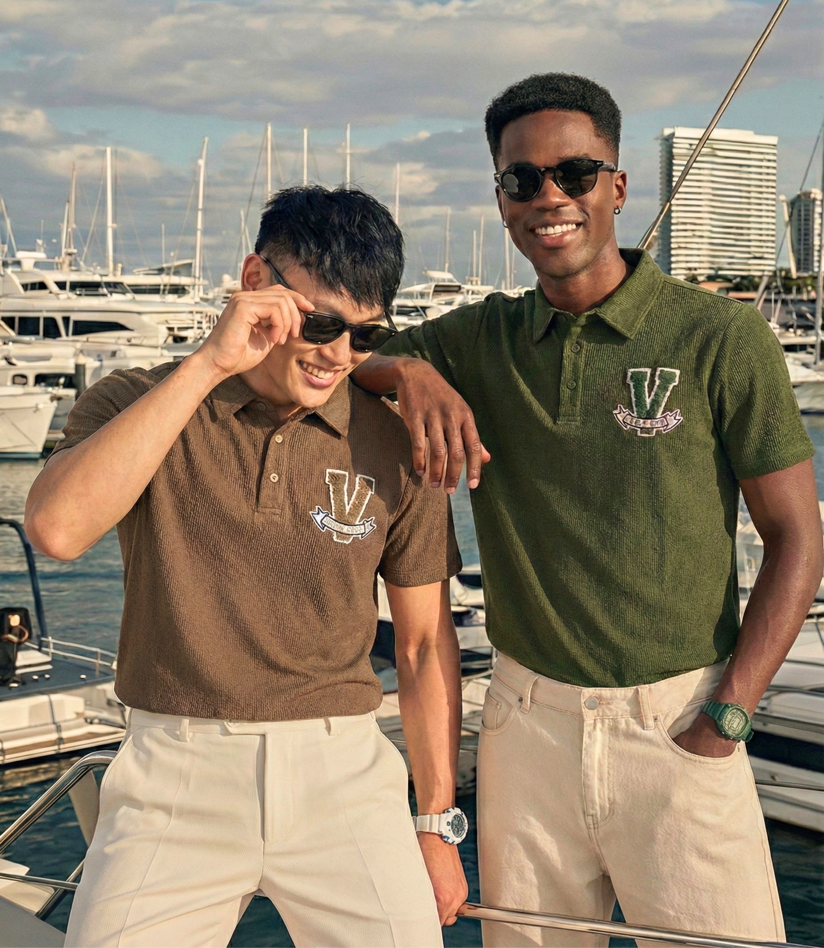 Auraa Vintage Vanguard - Textured Polo (Olive Green)