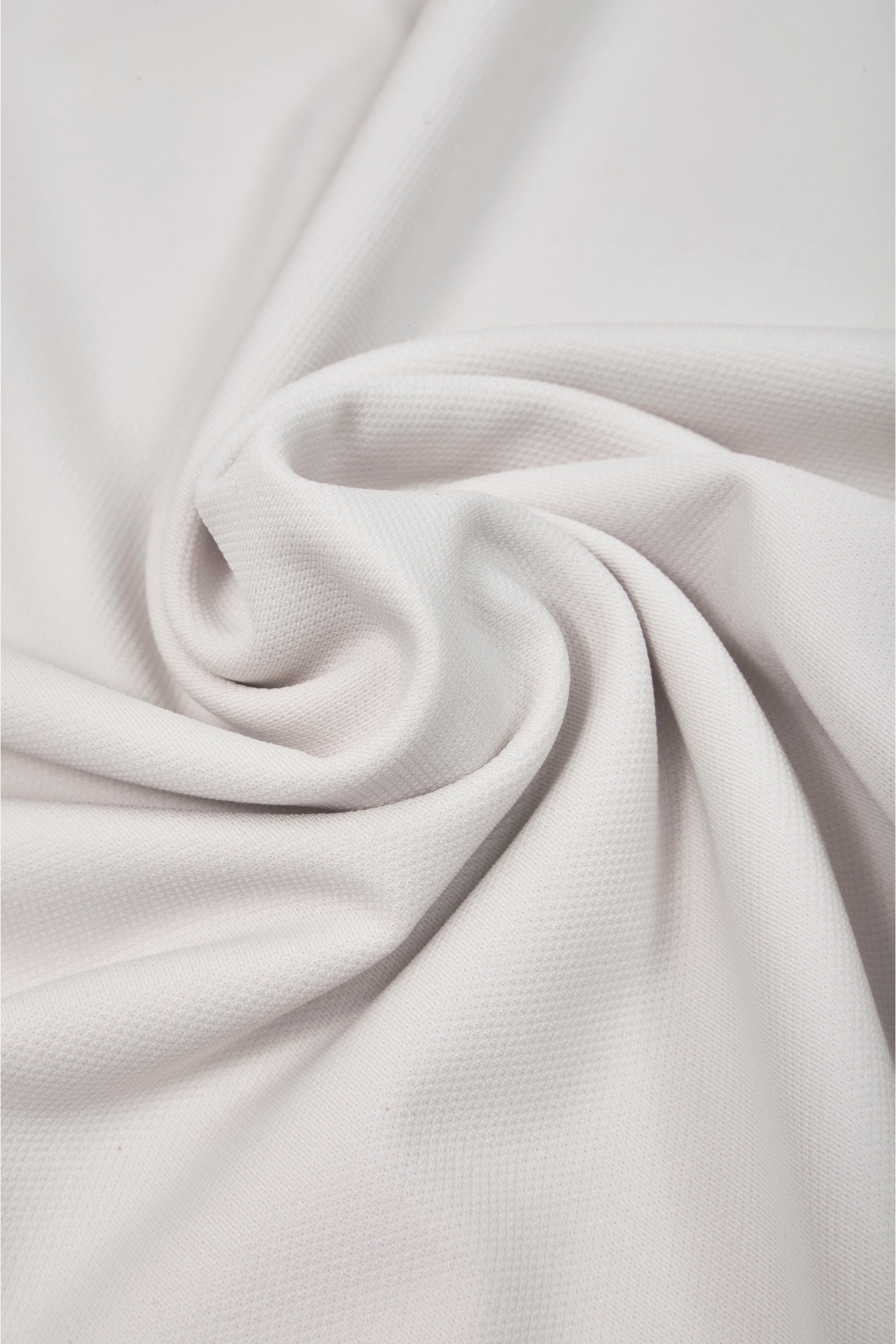 Auraa Everyday Essential - Textured Button-Down Polo (Cream)