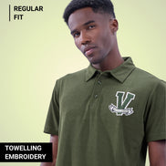 Auraa Vintage Vanguard - Textured Polo (Olive Green)