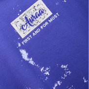Auraa Rise - Embroidered Acid Wash T-Shirt (Blue)