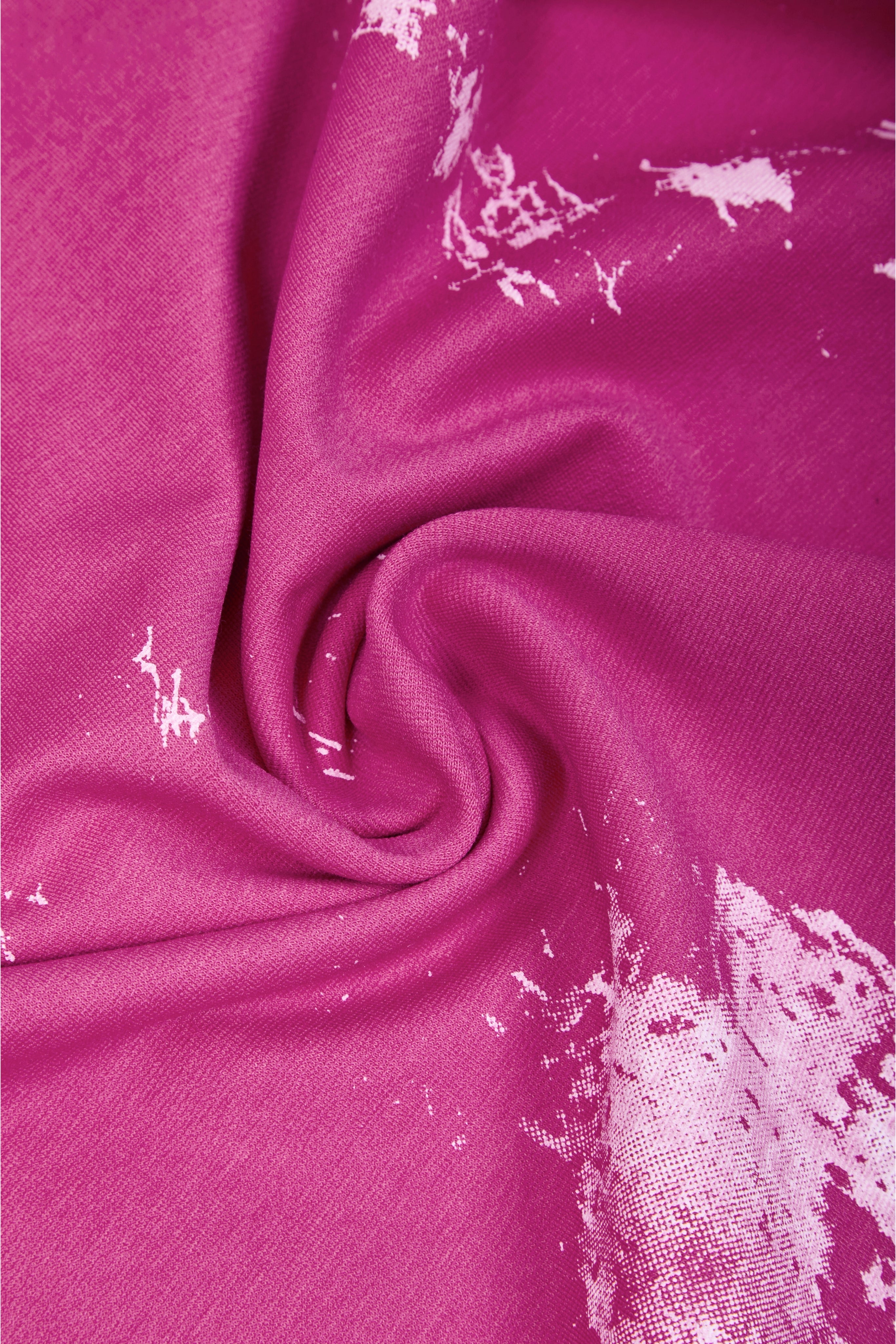 Auraa Rise - Embroidered Acid Wash T-Shirt (Pink)