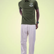 Auraa Vintage Vanguard - Textured Polo (Olive Green)