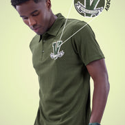 Auraa Vintage Vanguard - Textured Polo (Olive Green)