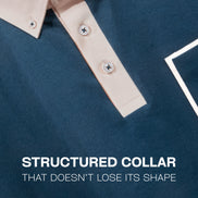 Auraa Timeless - Contrast Collar Polo (Navy)