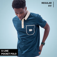 Auraa Timeless - Contrast Collar Polo (Navy)