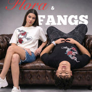 Auraa Mythic Scales - Flora & Fangs Graphic T-Shirt (Off-White)