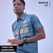 Auraa Overdrive - Vintage Racing Polo (Blue)