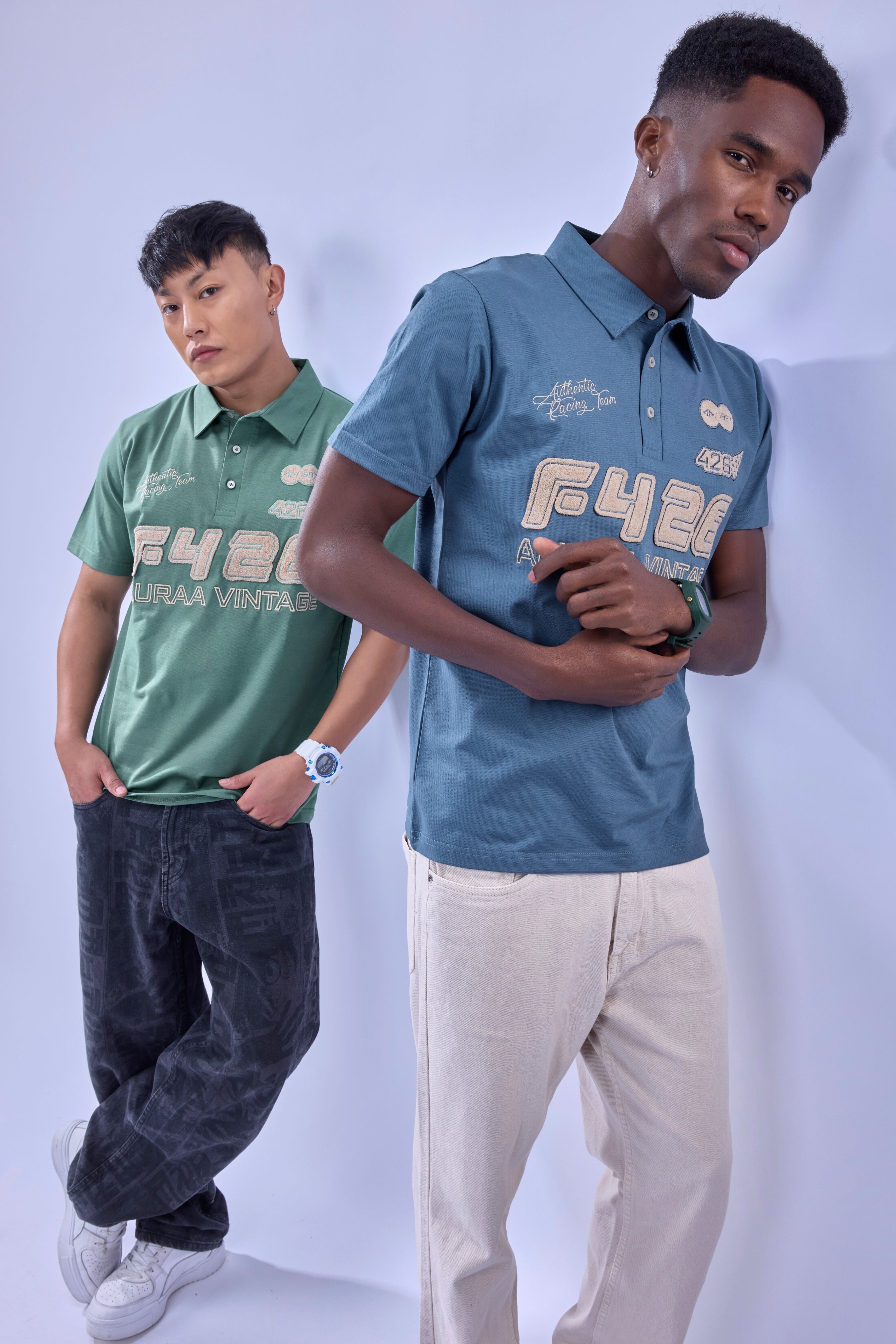 Auraa Overdrive - Vintage Racing Polo (Green)