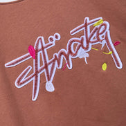 Auraa Lucid Chaos - Graffiti Embroidery Raglan T-Shirt (Brown)