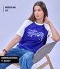Auraa Lucid Chaos - Graffiti Embroidery Raglan T-Shirt (Blue)