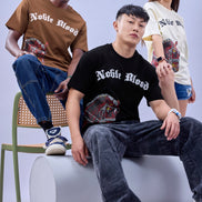 Auraa Noble Stallion - 3D Printed Graphic T-Shirt (Brown)