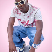 Auraa Get Lucky - High Density Printed Oversized Graphic T-Shirt (White)