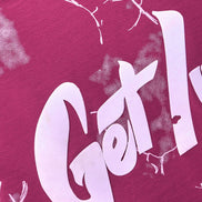 Auraa Get Lucky - High Density Printed Oversized Graphic T-Shirt (Pink)
