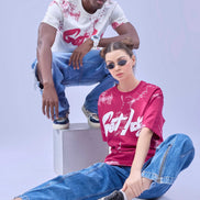 Auraa Get Lucky - High Density Printed Oversized Graphic T-Shirt (White)