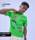 Auraa Crayon Archive - Doodle Art & U-Line Pocket Oversized Graphic T-Shirt (Green)