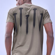 Auraa Ironclad - Airbrush Nail Motif Graphic T-Shirt (Dark Gray)