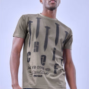 Auraa Ironclad - Airbrush Nail Motif Graphic T-Shirt (Dark Gray)