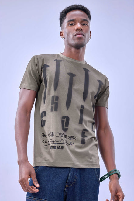 Auraa Ironclad - Airbrush Nail Motif Graphic T-Shirt (Dark Gray)