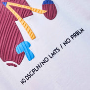 Auraa Limitless - 3D Textured Graphic Round Neck T-Shirt (Off-White)