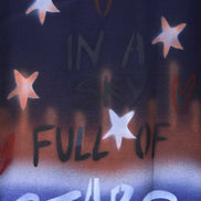 Auraa Stardust - Airbrush Gradient Graphic T-Shirt (Navy Blue)