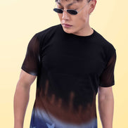 Auraa Stardust - Airbrush Gradient Graphic T-Shirt (Black)