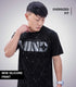 Auraa Flow Mind - 3D Silicone Print & Silver Splatter Oversized T-Shirt