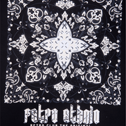 Auraa Retro Ethnic - Velvet Puff Print T-Shirt (Black)