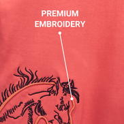 Auraa Untamed Mustang - Embroidered T-Shirt (Orange)