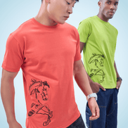 Auraa Untamed Mustang - Embroidered T-Shirt (Green)