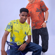 Auraa Apex Star - Oversized Graphic T-Shirt (Orange)