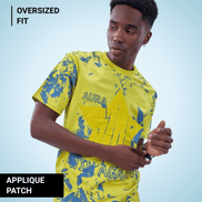 Auraa Apex Star - Oversized Graphic T-Shirt (Yellow)