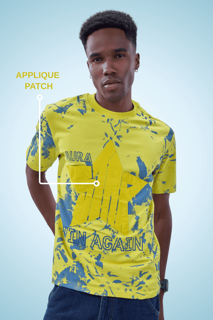 Auraa Apex Star - Oversized Graphic T-Shirt (Yellow)