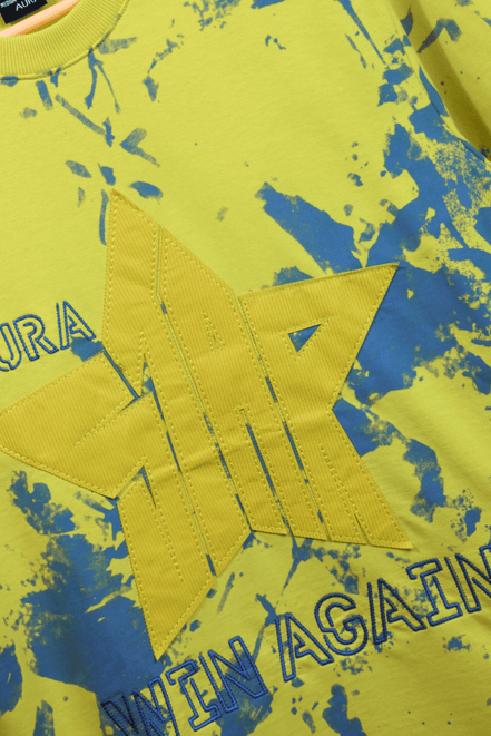 Auraa Apex Star - Oversized Graphic T-Shirt (Yellow)