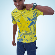 Auraa Apex Star - Oversized Graphic T-Shirt (Yellow)