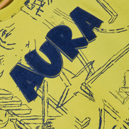 Auraa Scribble Sketch - Oversized Graphic T-Shirt (Yellow)