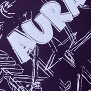 Auraa Scribble Sketch - Oversized Graphic T-Shirt (Purple)