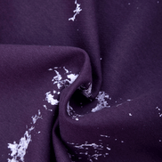 Auraa Floral Harmony - Embroidered T-Shirt (Purple)