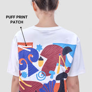 Auraa Limitless - 3D Textured Graphic Round Neck T-Shirt (Off-White)