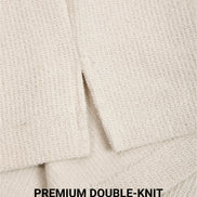 Auraa MVP - Textured & Embroidered Notch Neck T-Shirt (Cream)