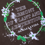 Auraa Floral Harmony - Embroidered T-Shirt (Brown)