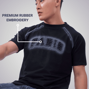 Auraa Paris Halo - Premium Embroidered T-Shirt (Black)