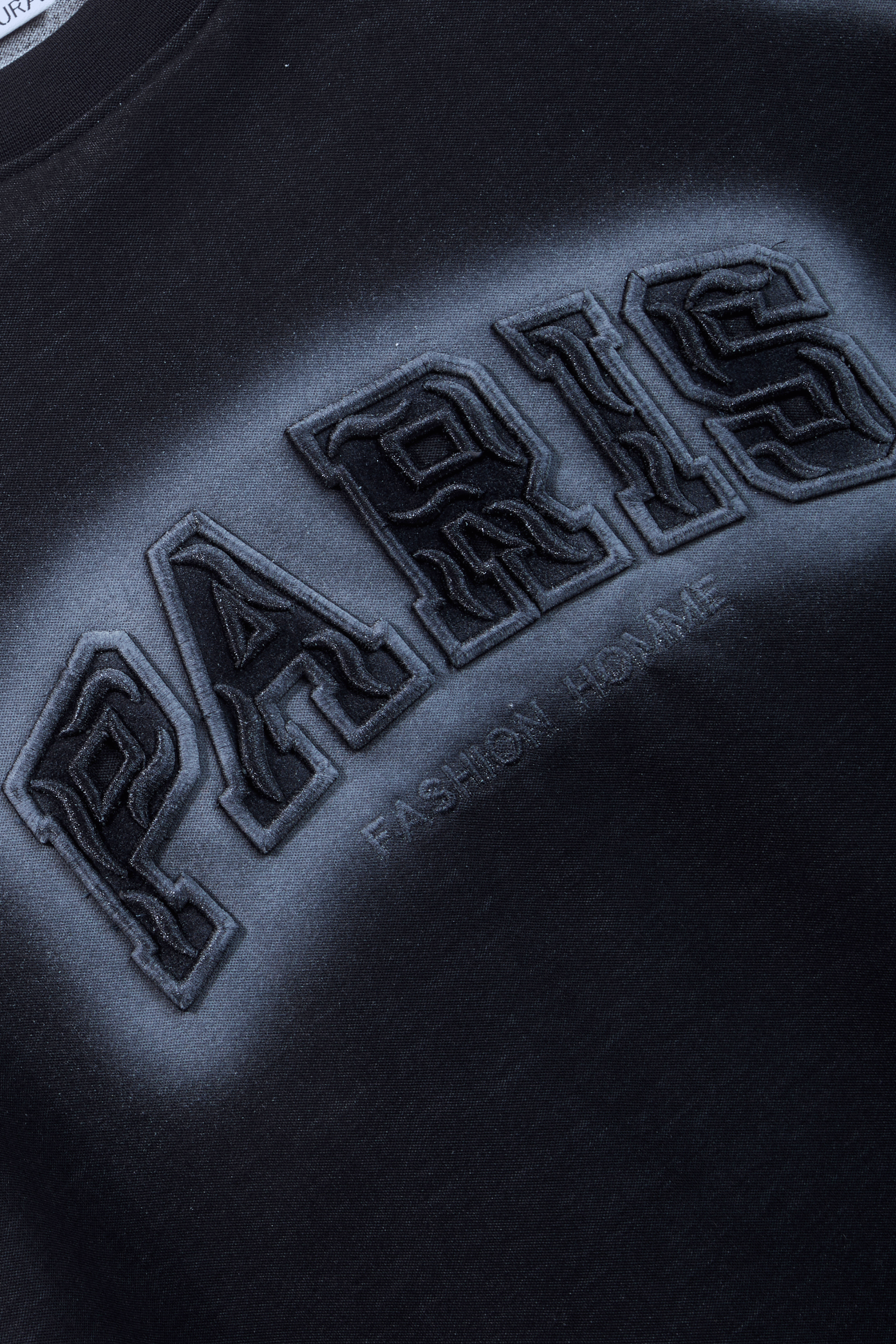 Auraa Paris Halo - Premium Embroidered T-Shirt (Black)
